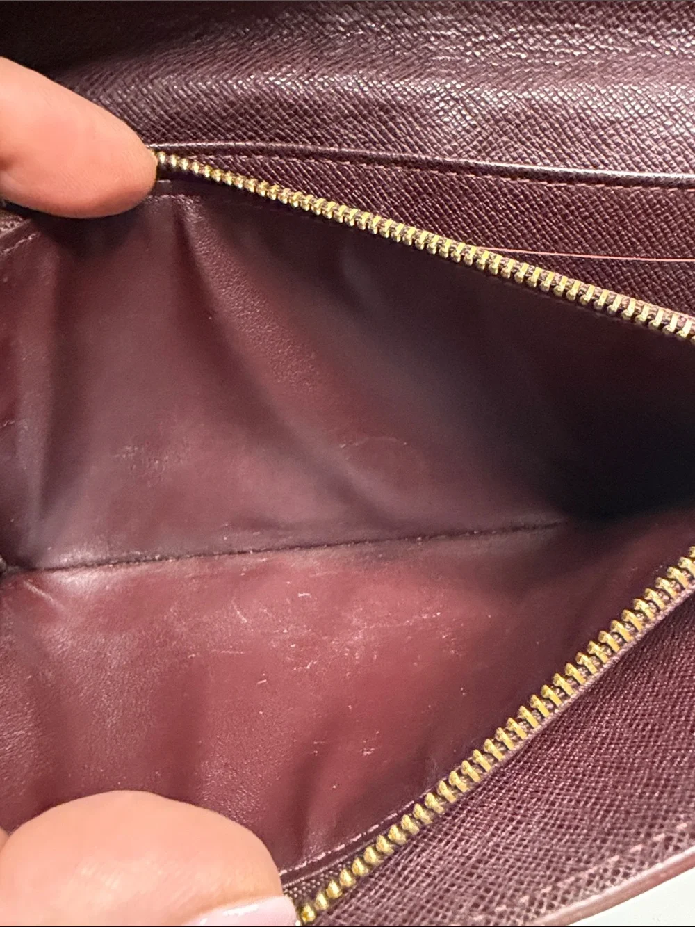 Louis Vuitton Brown Monogram Canvas Clutch with Gold Hardware